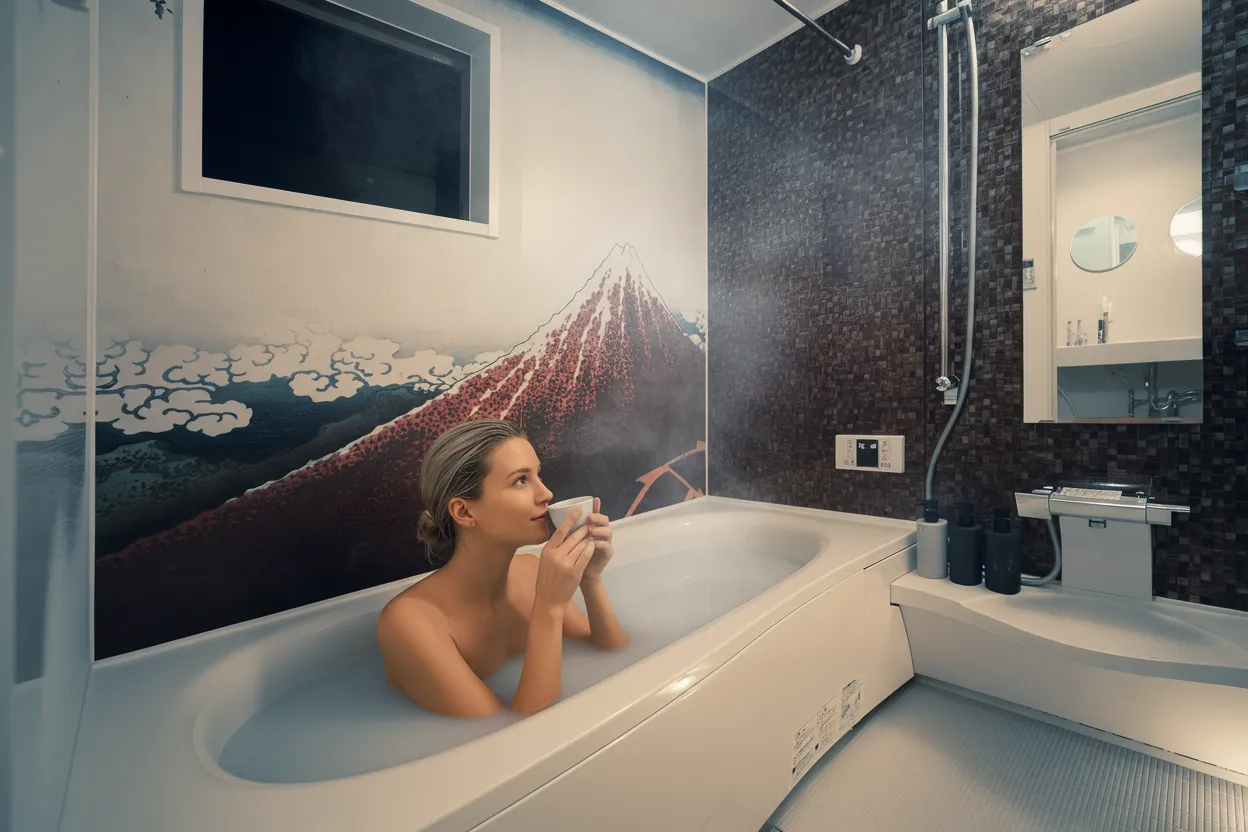 Hokusai bath